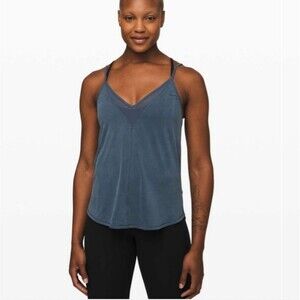 Lululemon Flow In Elegance Tank Code Blue Womens